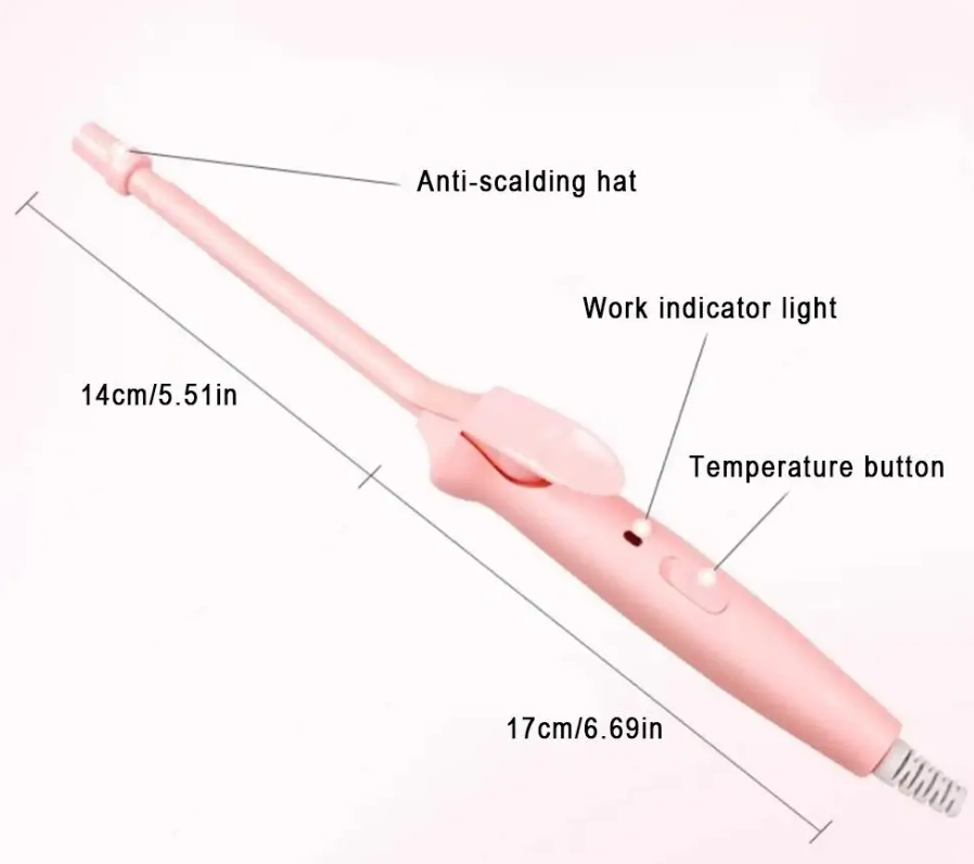 curling iron, Stylish Wool Curling Iron Anti-Scalding Safe Simple Iron Curling Tool Curls Hair Operation Curler Wool 9MM Hairstyling E7D3