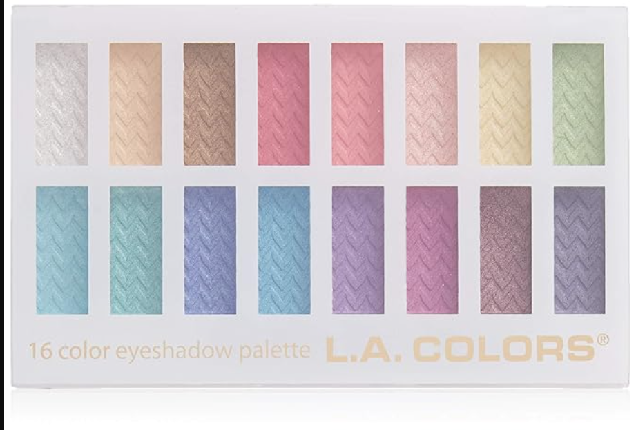 COLORS 16 Color 1.02 Ounce Eyeshadow Palette & wet n wild Hyaluronic Acid Mega Slicks Sinless Lip Gloss