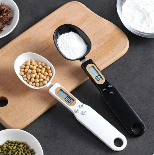 Spoons, Weighing Spoon Scale Home Kitchen Tool Electronic Measuring Coffee Food Flour Powder Baking LCD Digital Measurement adjustable