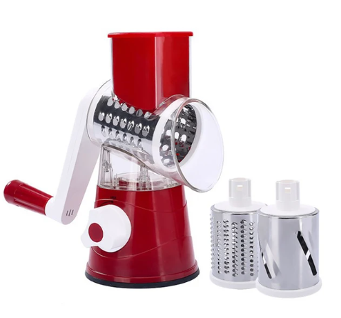 Multifunctional Vegetable Slicer Shredder Cutter Tool 3 Sharp Drums Manual Hand Operated Grater Cheese Peanut Cookie Chopper