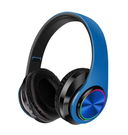 B39 Headphone With Wireless Bluetooth Colorful Light Pluggable Card Game Music Movement