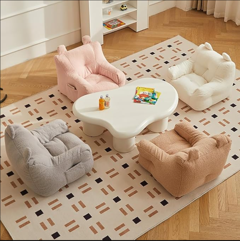 Bean Bag Chair Cute Cartoon Lazy Sofa Boy and Girl Reading Corner Layout Mini Bean Bag Single