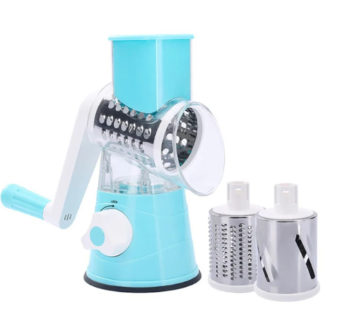 Multifunctional Vegetable Slicer Shredder Cutter Tool 3 Sharp Drums Manual Hand Operated Grater Cheese Peanut Cookie Chopper