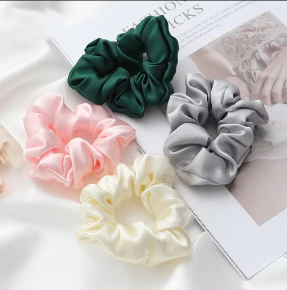 Hair Bands, Elastics Scrunchies Ponytail Holders Soft Hair Bands Silk Satin Elastic Scrunchies