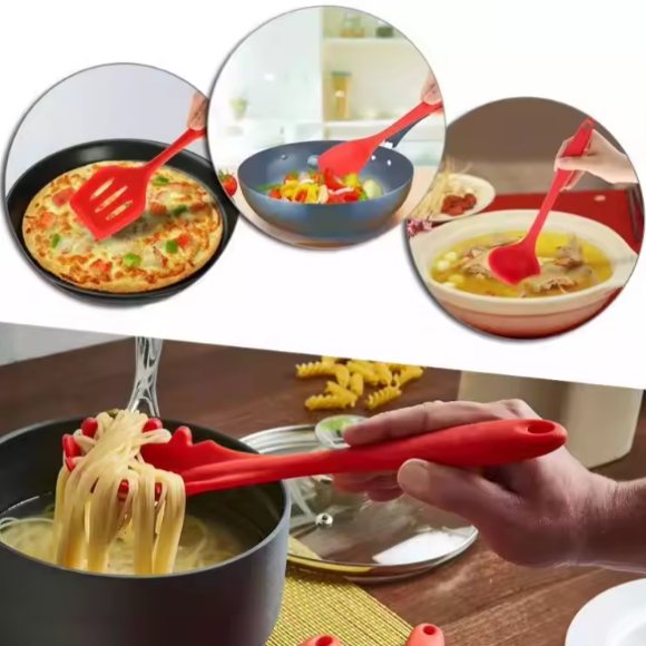 HOT selling Home and Kitchen Accessories 5Pcs Heat Resistant Food Silicone Kitchen Utensils Cooking Spatula Set