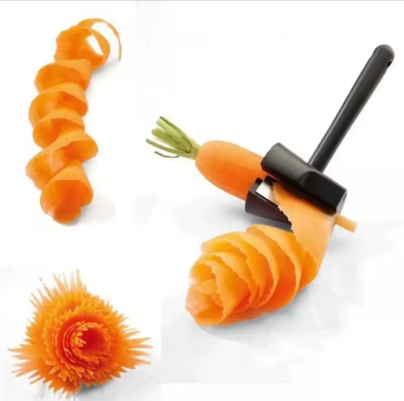 Creative Manual Spiral Slicers Vegetable Cutter Spiral Peeler Fruits Device Cooking Gadget Kitchen Roll Flower Decorative Tool