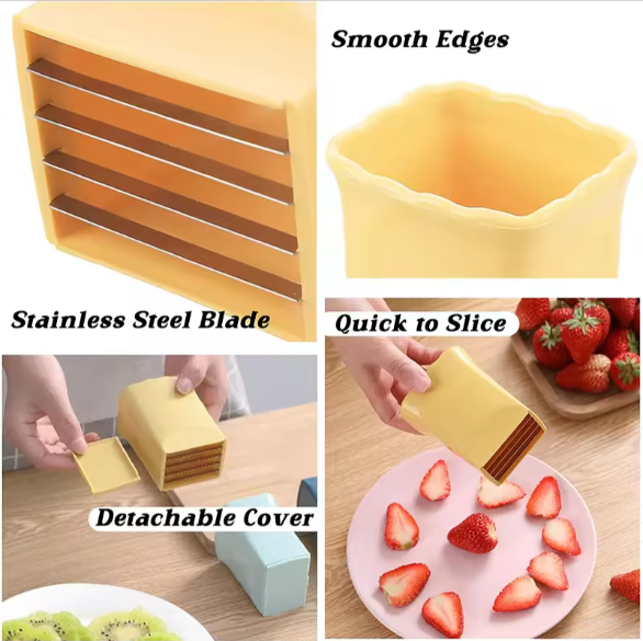 Creative Kitchen Gadget Quickly Making Fruit Vegetable Salad Banana Strawberry Cutter Egg Slicer Cup Slicer