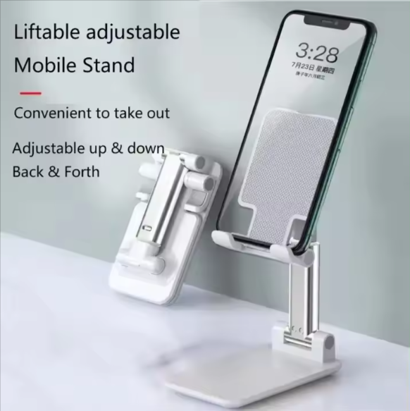 Best Portable PVC Desk Phone Holder Adjustable Folding Easy Holding Accessory Cell Phones Tablets Waterproof Indoor Home Use Bed