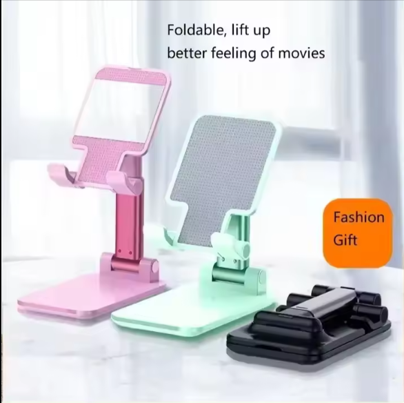 Best Portable PVC Desk Phone Holder Adjustable Folding Easy Holding Accessory Cell Phones Tablets Waterproof Indoor Home Use Bed