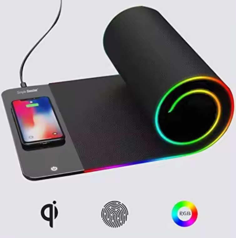 LED Light Wireless Charging Mouse Pad Gaming Large Size Mouse Pad Rgb Computer Accessories/gaming Gift OEM ODM Custom Tigerwings