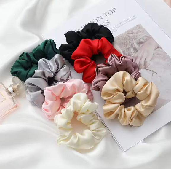 Hair Bands, Elastics Scrunchies Ponytail Holders Soft Hair Bands Silk Satin Elastic Scrunchies