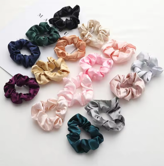 Hair Bands, Elastics Scrunchies Ponytail Holders Soft Hair Bands Silk Satin Elastic Scrunchies