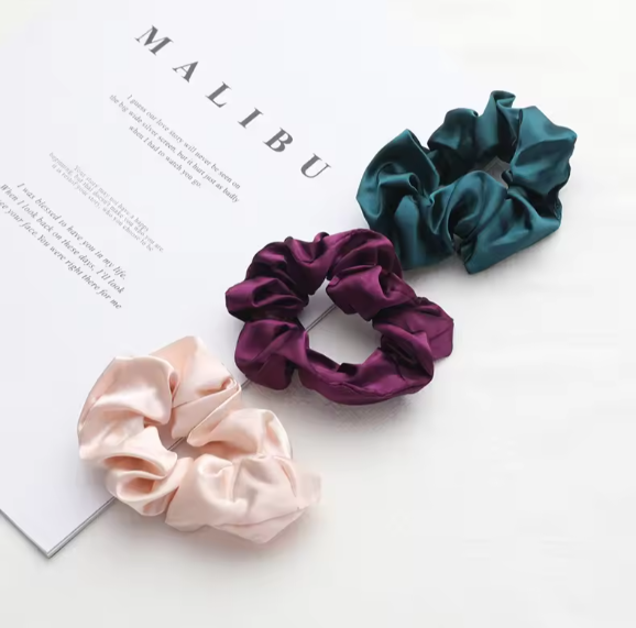 Hair Bands, Elastics Scrunchies Ponytail Holders Soft Hair Bands Silk Satin Elastic Scrunchies