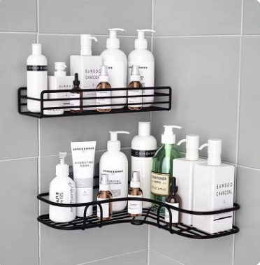 Bathroom Shelf Shower Shelf Shampoo Storage Shelf Kitchen Spice Corner Shelf No Punch Wall - Mounted Shelf Bathroom Accessories