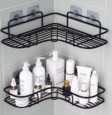 Bathroom Shelf Shower Shelf Shampoo Storage Shelf Kitchen Spice Corner Shelf No Punch Wall - Mounted Shelf Bathroom Accessories