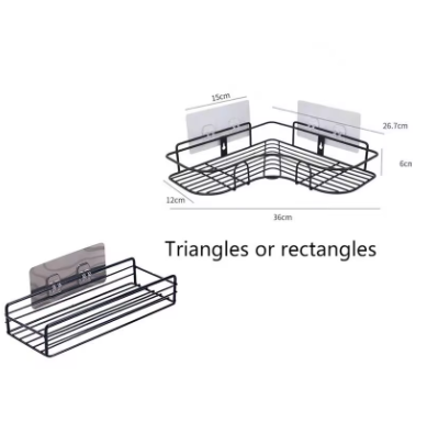 Bathroom Shelf Shower Shelf Shampoo Storage Shelf Kitchen Spice Corner Shelf No Punch Wall - Mounted Shelf Bathroom Accessories