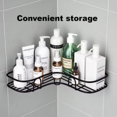 Bathroom Shelf Shower Shelf Shampoo Storage Shelf Kitchen Spice Corner Shelf No Punch Wall - Mounted Shelf Bathroom Accessories