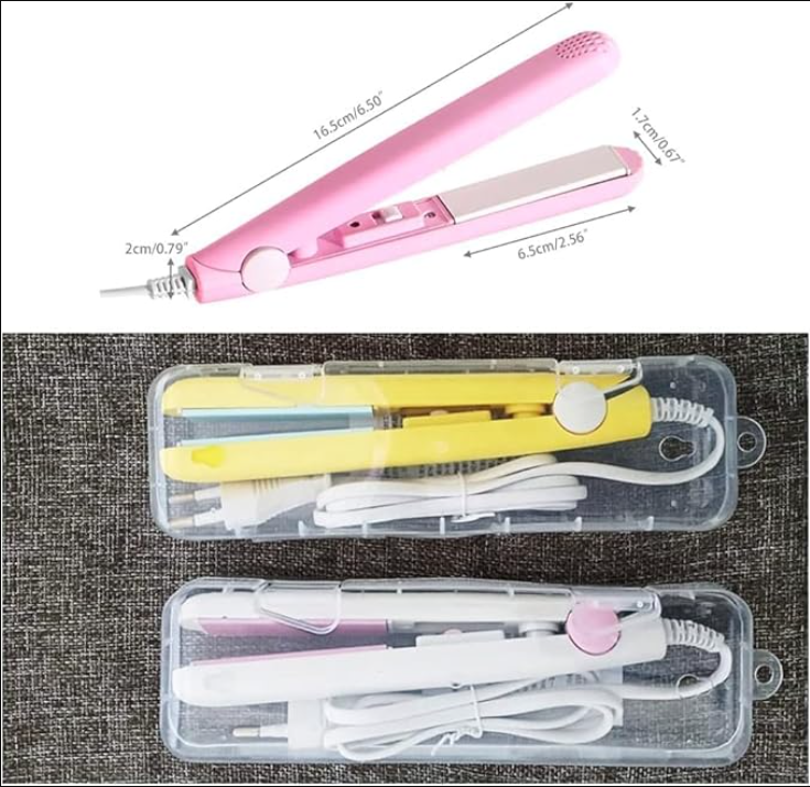 Purple Mini Hair Curler, Werdeny Ceramic Mini Hair Curler for Short Hair Fine Hair, 2 in 1 Mini Ceramic Curler and Hair Straightener, Mini Curling Iron 1/2 Inch Barrel Short Hair